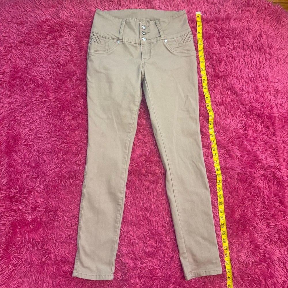 Moda Express High-Waisted Beige Skinny Pants